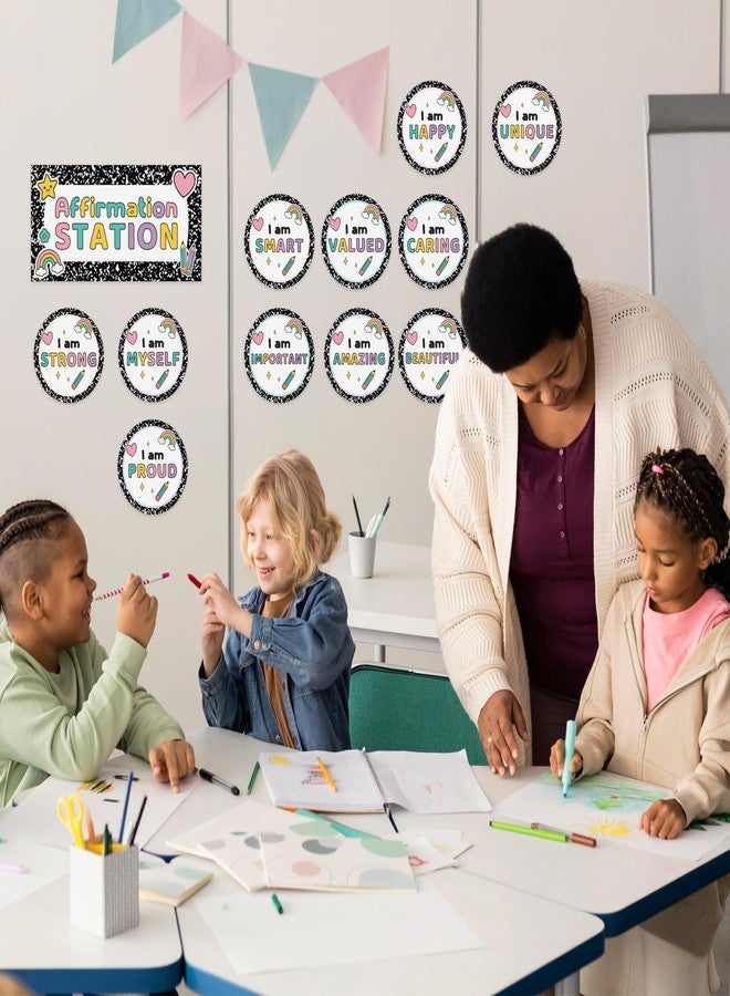 مجموعات لوحات إعلانات دفاتر التكوين، ركن عبارات التأكيد الإيجابية لتزيين الصف، ديكورات لوحات إعلانات بوهيمية، لوازم العودة إلى المدرسة، لوازم المعلمين، عروض للمعلمين - Image 3